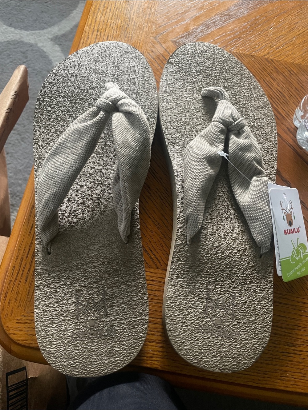 Kuailu  beige sandals